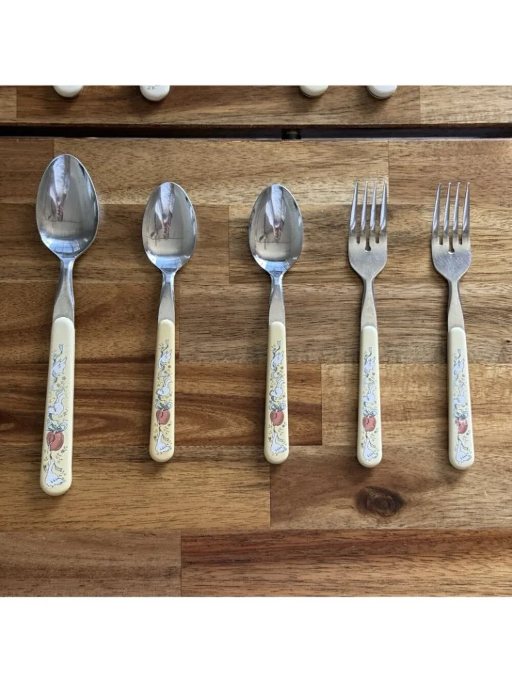 Marmalade Goose Fruit Country Flatware Silverware 9‎ Pieces Mixed Japan Cottage